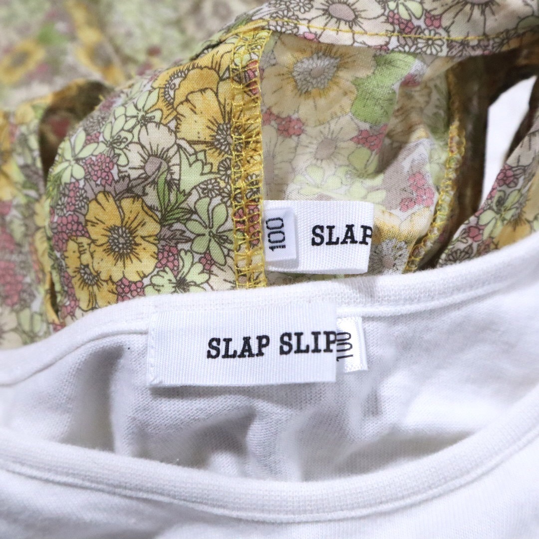 SLAP SLIP(スラップスリップ)のSLAP SLIP スラップスリップ　花柄　いちご柄　ワンピース　100 2点 キッズ/ベビー/マタニティのキッズ服女の子用(90cm~)(ワンピース)の商品写真