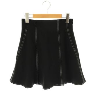 スナイデル(SNIDEL)のスナイデル ヘムフレアミニスカショーパン ショートパンツ キュロット 0 黒(ショートパンツ)
