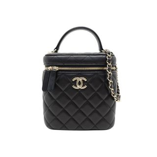 シャネル(CHANEL)のシャネル AS2362 ラムスキン ブラック×GD金具 スモールバニティ チェーンショルダーバッグ 【新宿店】【中古】【新着】(メッセンジャーバッグ)