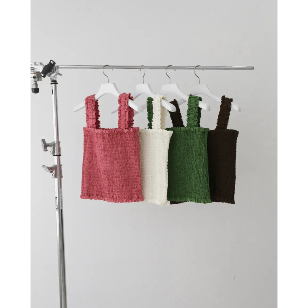 shirring square tops レディースのトップス(タンクトップ)の商品写真