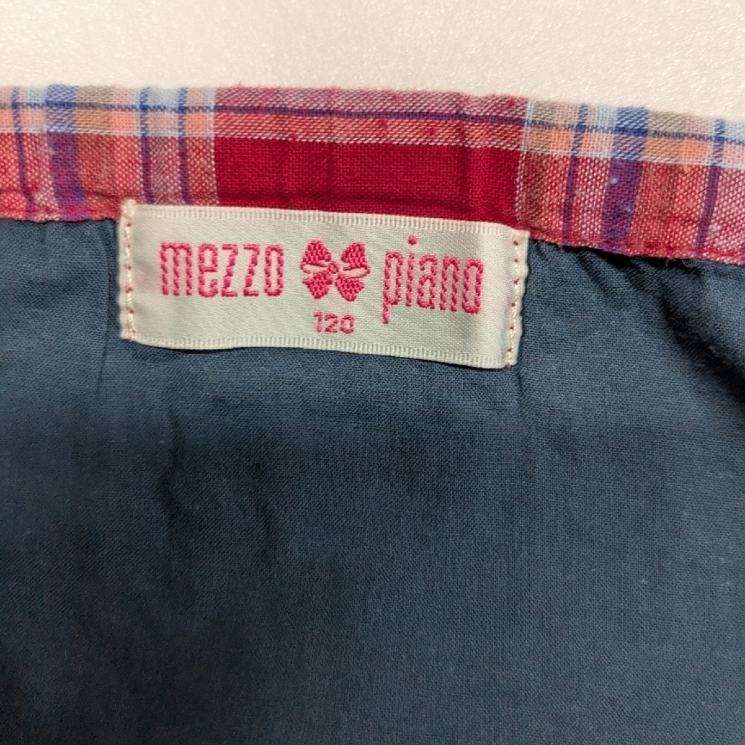 mezzo piano(メゾピアノ)のmezzo piano キャミソール 120　チュニック　チェック キッズ/ベビー/マタニティのキッズ服女の子用(90cm~)(Tシャツ/カットソー)の商品写真