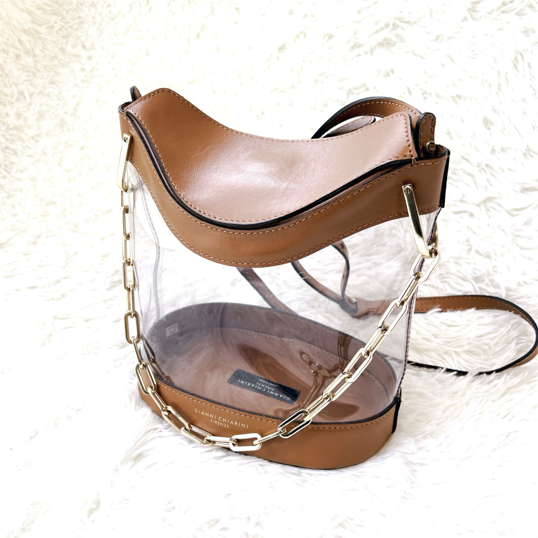 GIANNI CHIARINI(ジャンニキャリーニ)の【希少】定価37,400円 ジャンニキャリーニ 2wayクリア バケツバッグ レディースのバッグ(ショルダーバッグ)の商品写真