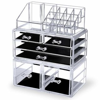 MOSIKER コスメ収納 アクリル メイクボックス 大容量 引き出し リップケ(コフレ/メイクアップセット)