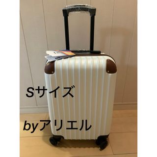 新品 キャリーケース  Sサイズ ホワイト・ブラウン 超軽量 スーツケース (スーツケース/キャリーバッグ)