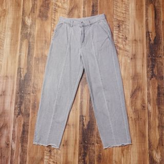 フェリシモ(FELISSIMO)の美品 フェリシモ カットオフワイドデニムパンツ ハイウエスト 64 LR28(デニム/ジーンズ)