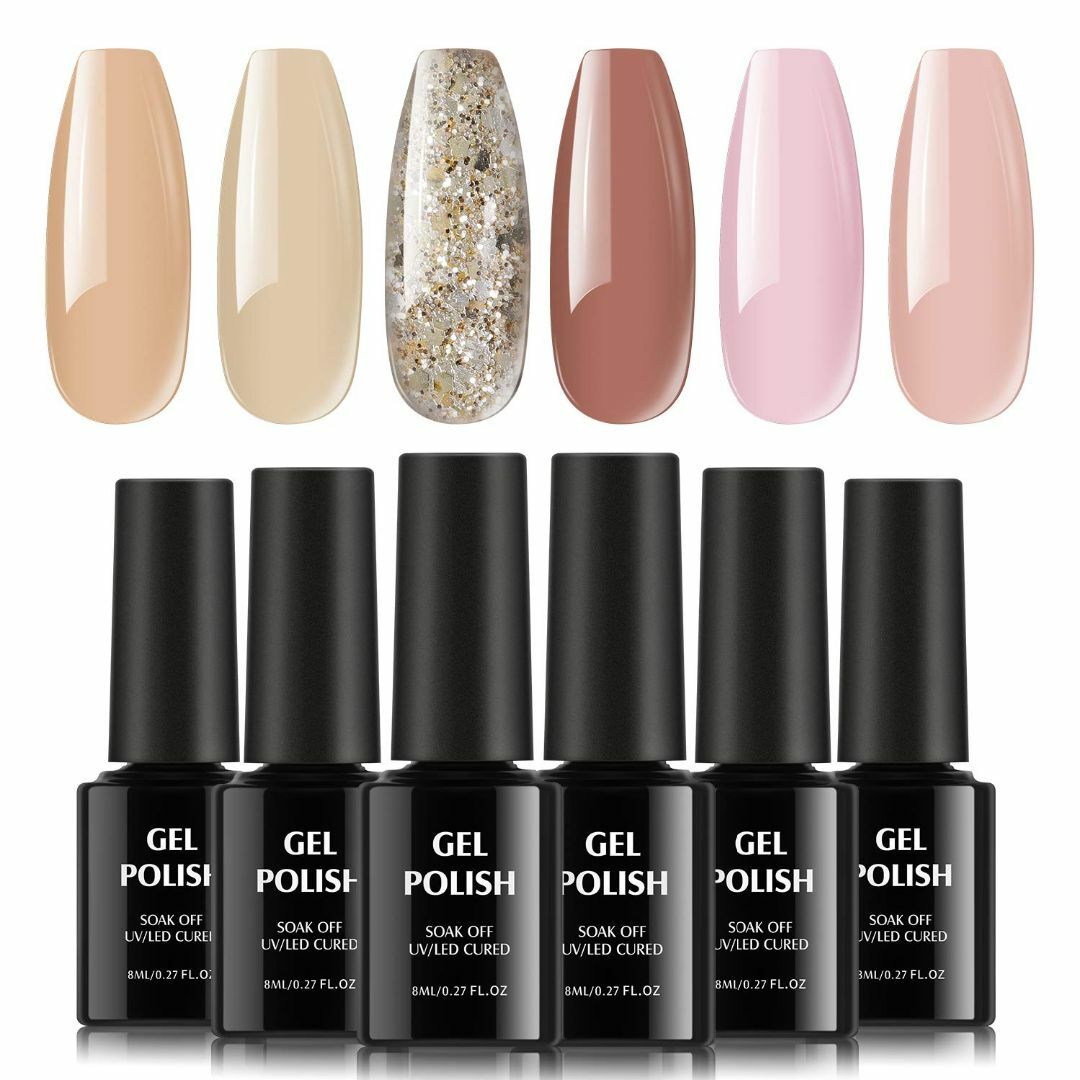 TOMICCA ジェルネイル カラージェル 6色セット 8ml 初心者＆プロ適用 コスメ/美容のネイル(ネイルケア)の商品写真