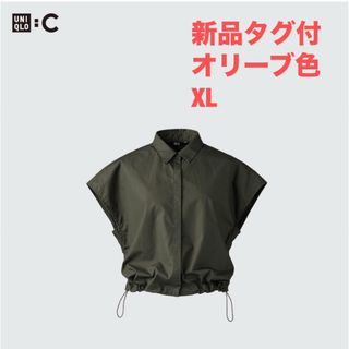 ユニクロ(UNIQLO)のユニクロCクロップドシャツ　ノースリーブ(シャツ/ブラウス(半袖/袖なし))