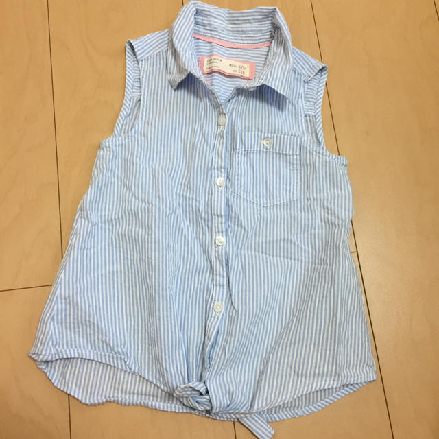 ZARA KIDS(ザラキッズ)のZARA ストライプシャツ キッズ/ベビー/マタニティのキッズ服女の子用(90cm~)(Tシャツ/カットソー)の商品写真