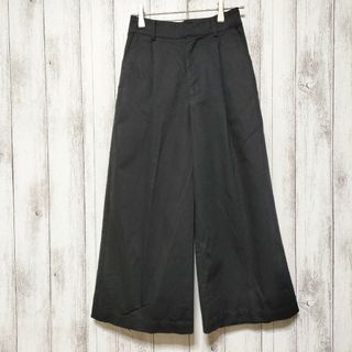 フェリシモ(FELISSIMO)のフェリシモ　(S)　チノ ワイドパンツ　ブラック(チノパン)