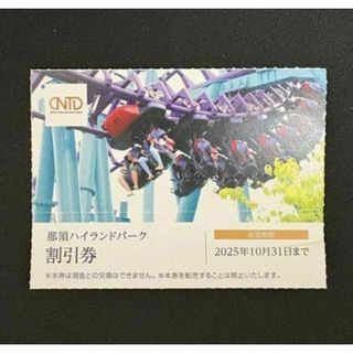 送料無料 最新 日本駐車場開発 株主優待 那須ハイランドパーク 割引券(遊園地/テーマパーク)