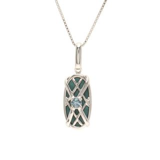 美品 ネックレス Pt900 Pt850 アクアマリン 0.19ct(ネックレス)