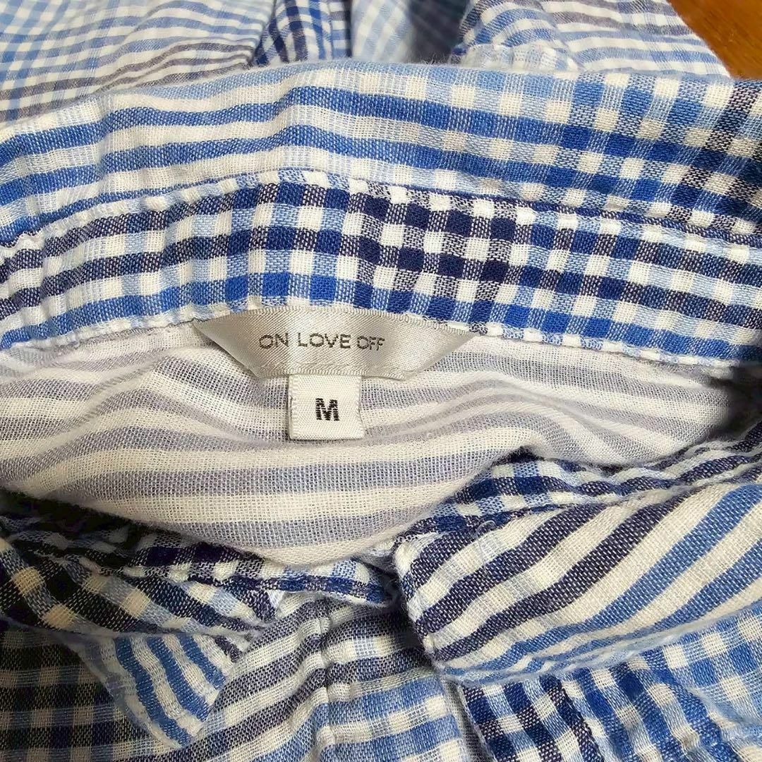 ON LOVE OFF チェック柄シャツ Mサイズ レディースのトップス(シャツ/ブラウス(長袖/七分))の商品写真