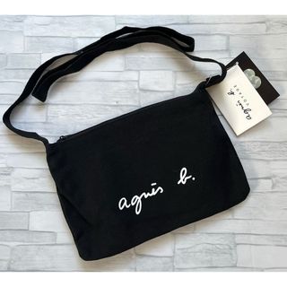 新品 アニエスベー サコッシュ ミニショルダーバッグ ブラック(ショルダーバッグ)