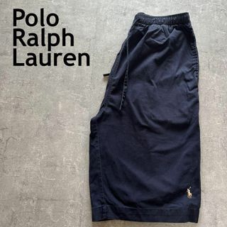 ポロラルフローレン(POLO RALPH LAUREN)の90s Polo Ralph Lauren 紺　ハーフパンツ　コットン Lサイズ(ショートパンツ)