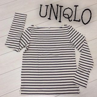 ユニクロ(UNIQLO)のUNIQLO ボートネックtee(Tシャツ(長袖/七分))