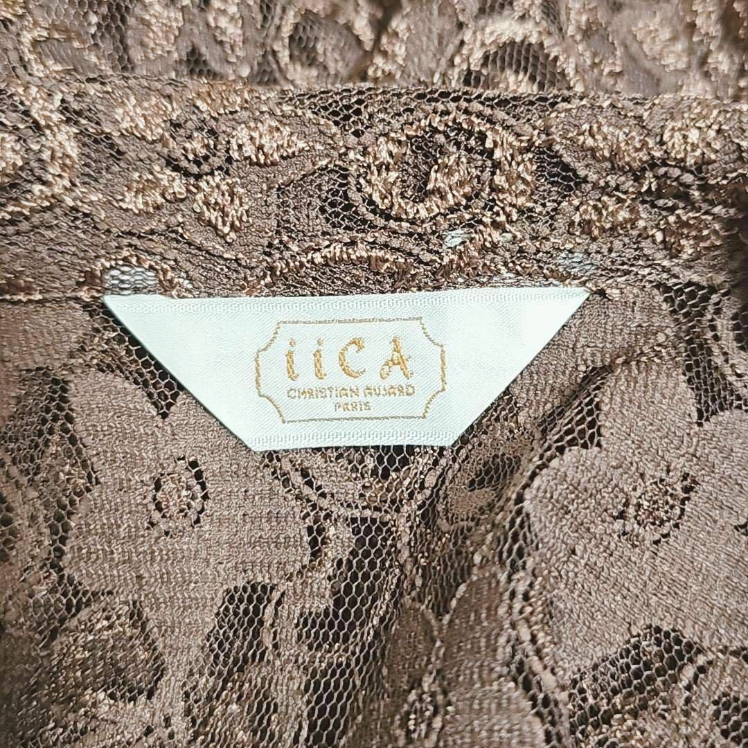 iica レースブラウンシャツ ジャケット サイズ38 レディースのジャケット/アウター(その他)の商品写真