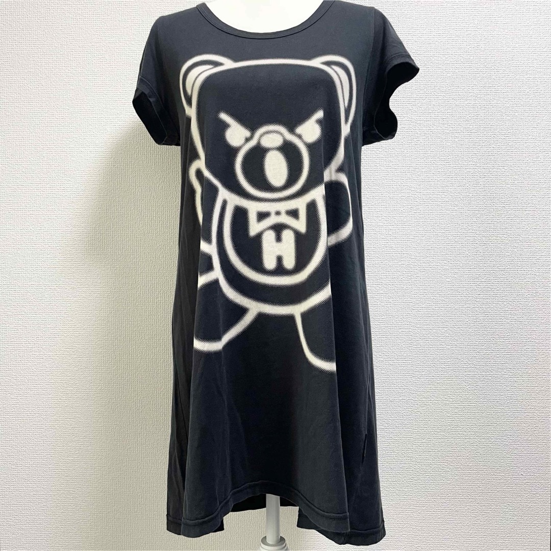 HYSTERIC GLAMOUR(ヒステリックグラマー)のヒステリックグラマー ぼかしベアプリントTシャツワンピース レディースのワンピース(ひざ丈ワンピース)の商品写真