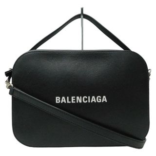 BALENCIAGA バレンシアガ  EVERYDAY エブリデイ スモール カメラバッグ ショルダーバッグ 2WAY ハンドバッグ レザー  黒  ブラック系　メンズ　ユニセックス　レディース　可愛い　人気　ギフト　プレゼント包装可【中古】新居浜店(メッセンジャーバッグ)