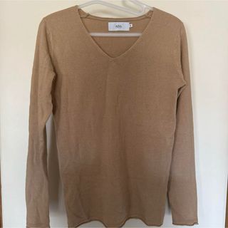 AZUL by moussy - AZUL by MOUSSY ベージュ Vネックセーター S
