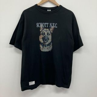 ショット(schott)の【イオン広店】 中古 schott | ショット 半袖Ｔシャツ GERMAN SHEPHERD 782-3134046 ブラック サイズ：L 【101】(Tシャツ/カットソー(半袖/袖なし))