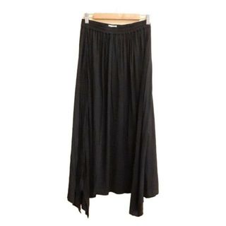 Lisiere(リジェール) ロングスカート サイズ36 S レディース美品  - 黒 ウエストゴム(ロングスカート)