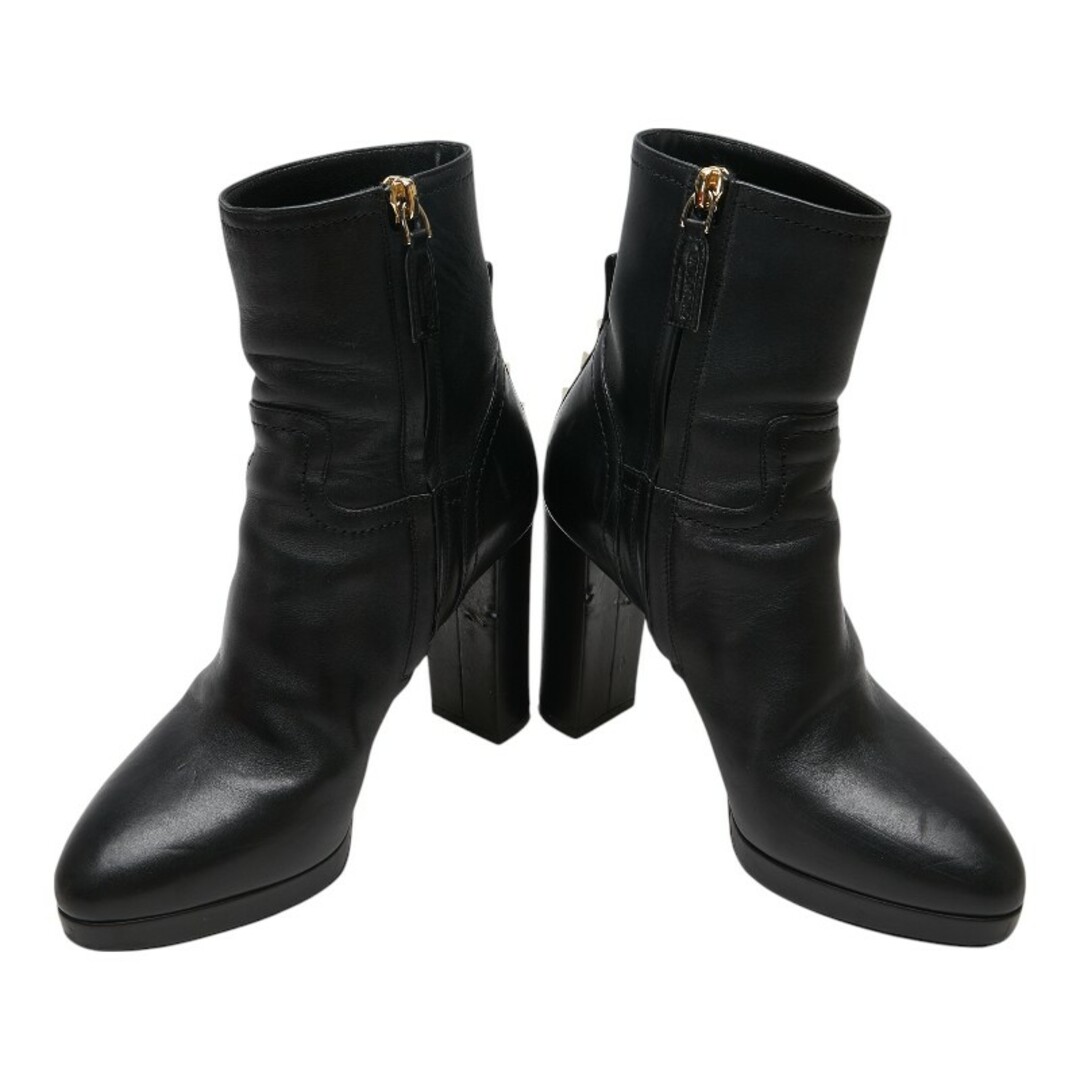 ヴァレンティノ スタッズ ショートブーツ サイズ:35 レザー レディース