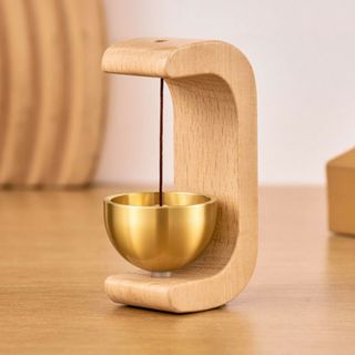ライトブラウン ドアベル ドアチャイム 玄関 マグネット 風鈴 引き戸 開き戸(風鈴)