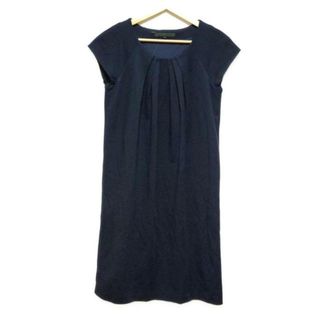 アナイ(ANAYI)のANAYI(アナイ) ワンピース サイズ38 M レディース美品  - ネイビー クルーネック/半袖/ひざ丈(その他)