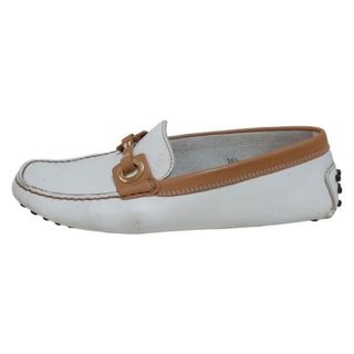 トッズ(TOD'S)のTOD'S(トッズ) ドライビングシューズ 36 1/2 レディース - 白×ライトブラウン レザー(その他)