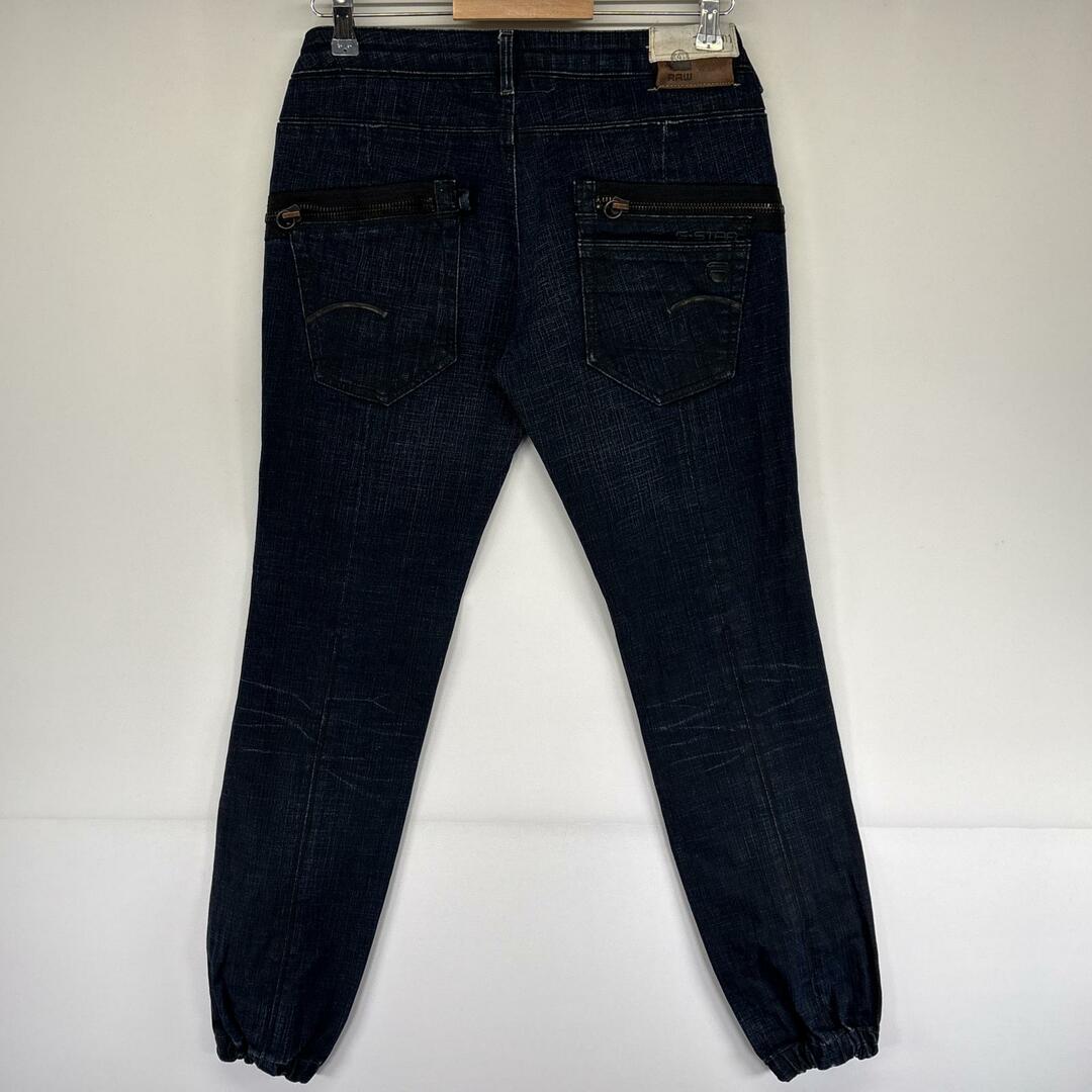 古着 ジースターロゥ G-STAR RAW デニムパンツ ジョガーパンツ ダブルニー ストレッチ ジーンズ ジーパン w30 L34  ネイビー メンズ メンズのパンツ(デニム/ジーンズ)の商品写真