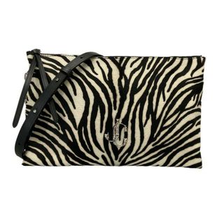 ジミーチュウ(JIMMY CHOO)のJIMMY CHOO(ジミーチュウ) ショルダーバッグ - 黒×白 ゼブラ柄(ショルダーバッグ)