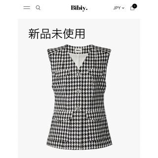 FRAN VEST Bibiy 新品　新作　千鳥柄　ベスト(ベスト/ジレ)
