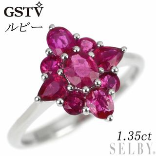 GSTV Pt950 ルビー リング 1.35ct(リング(指輪))