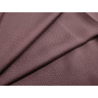 平和屋着物▽上質な色無地　単衣　紗綾型地紋　蒲葡色　正絹　逸品　未使用　DAAU2672ud(着物)