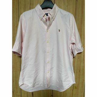 POLO RALPH LAUREN - ラルフローレン オックスフォード　シャツ　半袖　レディース　Lサイズ
