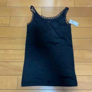 ギャップ(GAP)のGap ブラック レース付きキャミソール XS(キャミソール)