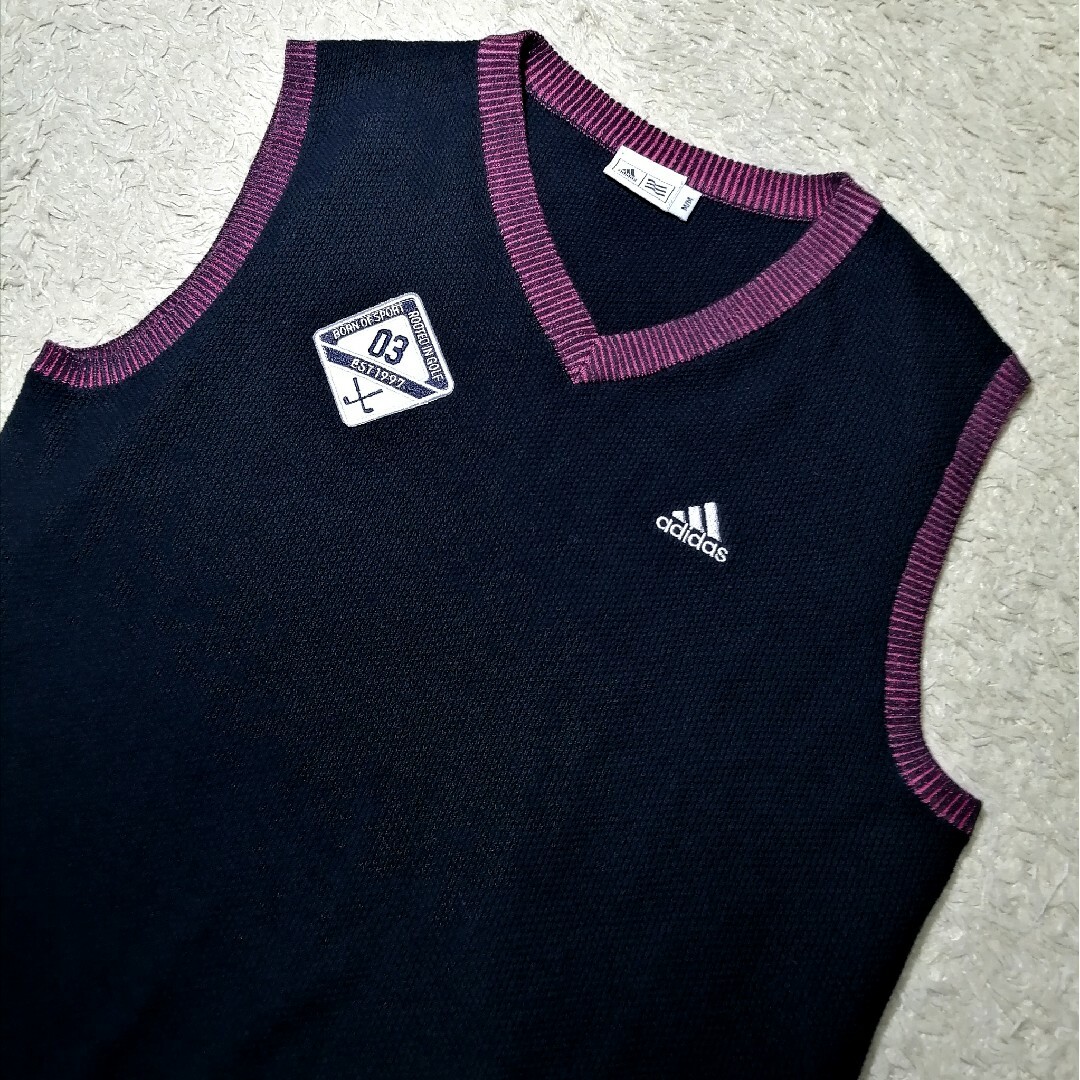 adidas(アディダス)の★adidas アディダス★ゴルフ ベスト コットンニット スポーツ/アウトドアのゴルフ(ウエア)の商品写真
