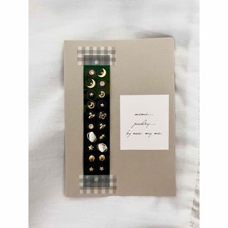 :21耳つぼジュエリー　20粒　gold moon stone