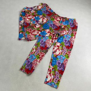 ケンゾー(KENZO)のケンゾー　セットアップ　花柄　チュニック　ストッキング　カラフル　M(セット/コーデ)