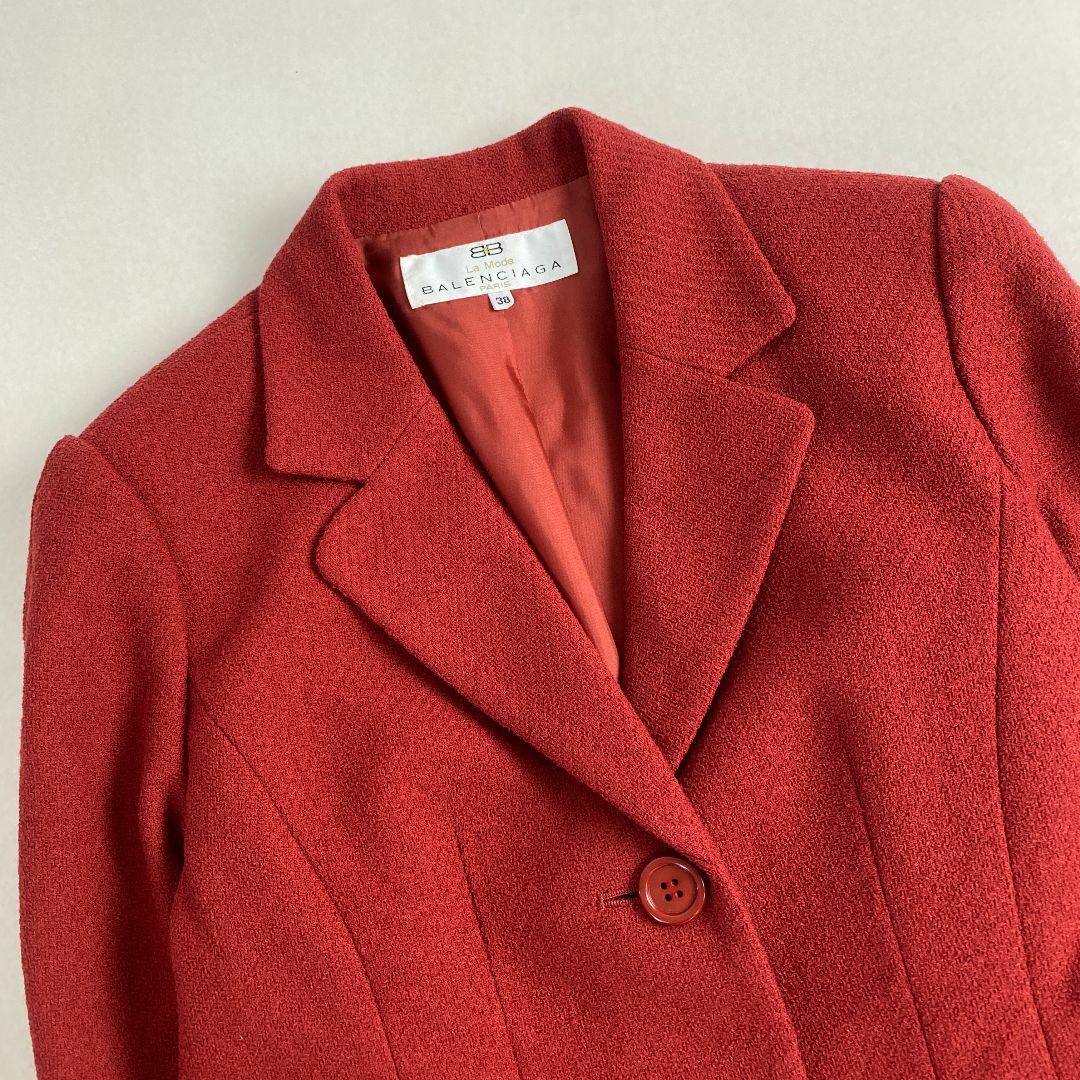 BALENCIAGA バレンシアガ セットアップ スーツ ジャケット 38 BALENCIAGA - バレンシアガ スーツセットアップ ツイード 希少