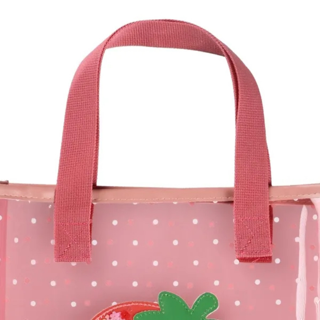 新品タグ付⭐️イチゴ　苺　プールバッグ/ビニールバッグ /女の子　トートバッグ キッズ/ベビー/マタニティのこども用バッグ(トートバッグ)の商品写真