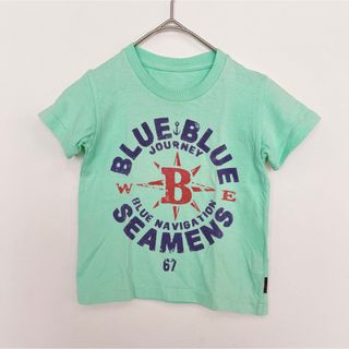 BLUE BLUE半袖Tシャツ サイズ1（80〜90cm ）ミントグリーン　ロゴ