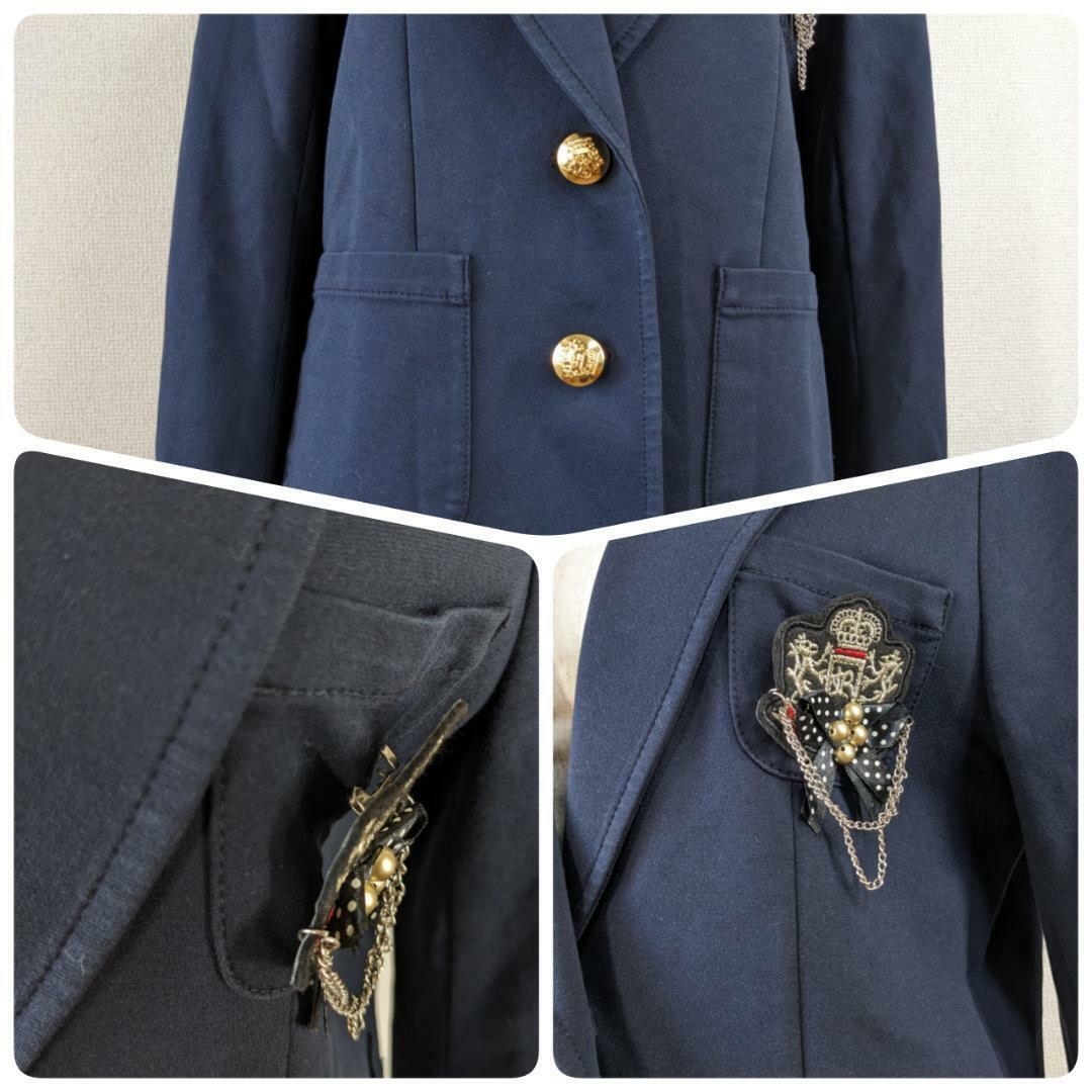 UNITED ARROWS green label relaxing(ユナイテッドアローズグリーンレーベルリラクシング)の【グリーンレーベル】テーラードジャケット　紺ブレザー　40　L　レディース レディースのジャケット/アウター(テーラードジャケット)の商品写真