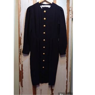 VINTAGE - ☆US古着MSCHAUSヴィンテージドレス/黒ワンピ/オールド/10