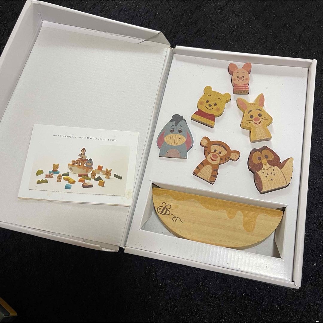 KIDEA(キディア)の美品 キディア KIDEAディズニー木製つみき プーさんと仲間たち キッズ/ベビー/マタニティのおもちゃ(積み木/ブロック)の商品写真
