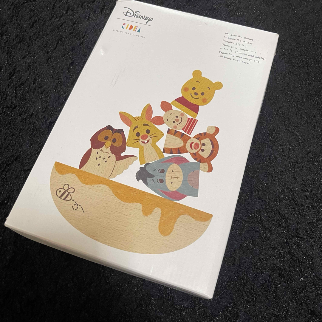 KIDEA(キディア)の美品 キディア KIDEAディズニー木製つみき プーさんと仲間たち キッズ/ベビー/マタニティのおもちゃ(積み木/ブロック)の商品写真