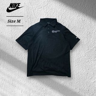 メルセデスベンツ(Mercedes-Benz)のNIKEGOLFナイキゴルフメルセデスベンツ企業ロゴポロシャツ刺繍ロゴブラックМ(ポロシャツ)