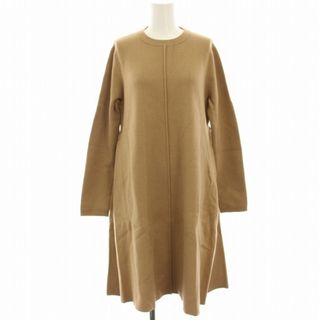 セルフォード Aラインニットワンピース ラムウール混 長袖 ひざ丈 38(ひざ丈ワンピース)