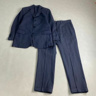 サルヴァトーレフェラガモ(Salvatore Ferragamo)のサルヴァトーレフェラガモ　スーツセットアップ　リネン100%　紫　ネイビー(スーツ)