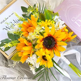 アーティフィシャルフラワーブーケ 結婚式 クラッチブーケ ウエディングブーケ 